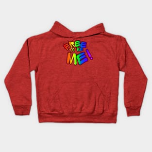 Free to be Me Rainbow Pride Graffitti Kids Hoodie